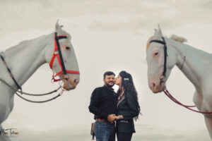 Candid pre-wedding shoot with props